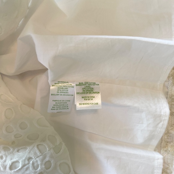 Lilly Pulitzer Shelli Resort White Petal Eyelet Shift Tie Back Dress Sz14 NWT - Picture 12 of 15